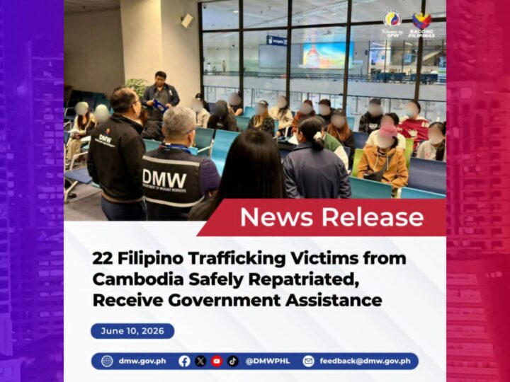 22 Pinoy trafficking victims sa Cambodia nakauwi na sa bansa
