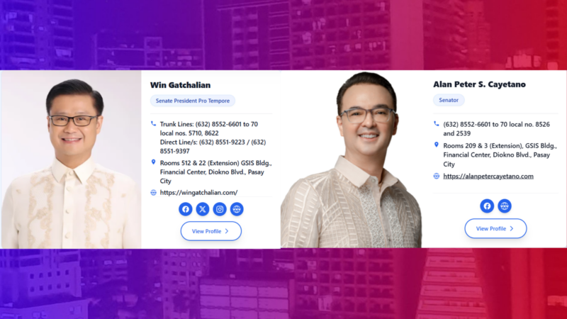 Cayetano hindi na kinilalang SP sa website ng Senado