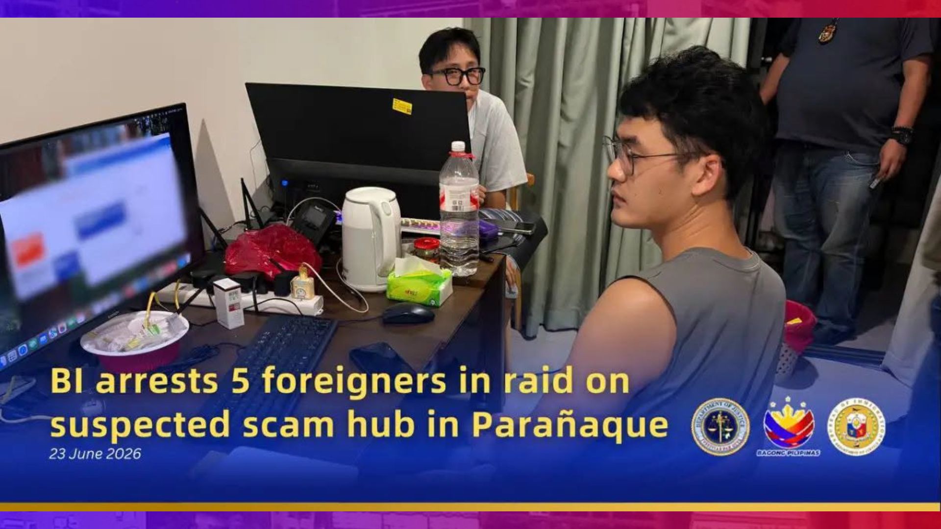 Scam Hub sinalakay sa Parañaque; 5 dayuhan arestado