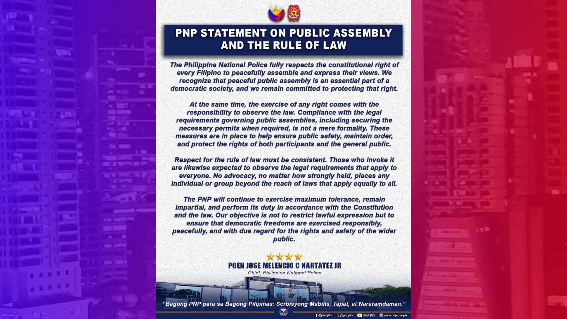 PNP naka-full alert dahil sa pagtitipon ng INC sa EDSA