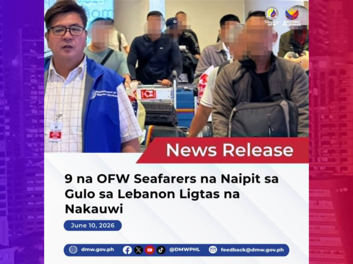 OFW Seafarers na naipit sa Gulo sa Lebanon Ligtas na nakauwi
