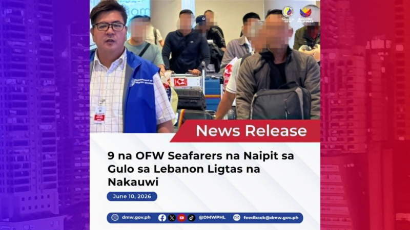 OFW Seafarers na naipit sa Gulo sa Lebanon Ligtas na nakauwi
