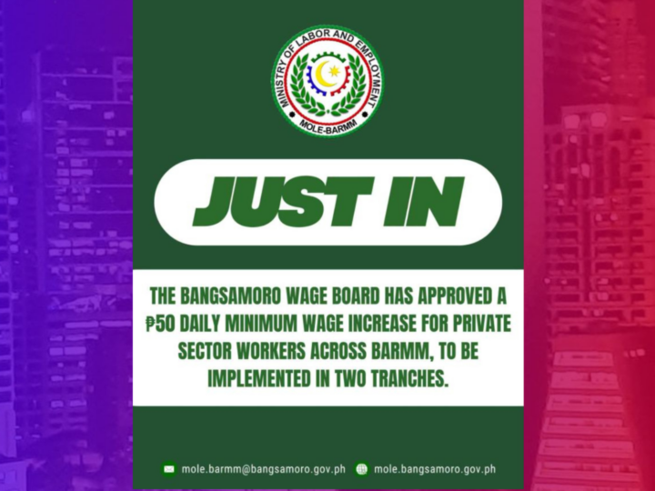 P50 na dagdag-sahod sa BARMM aprub na