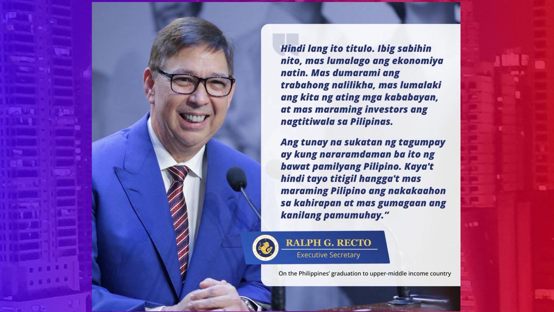 PH bilang middle-income country magreresulta ng dagdag-trabaho