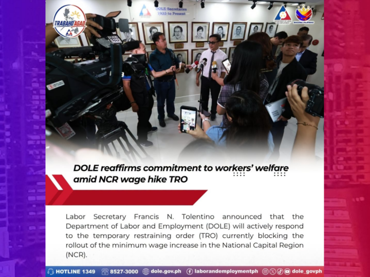 DOLE ilalaban ang P85 wage increase sa NCR