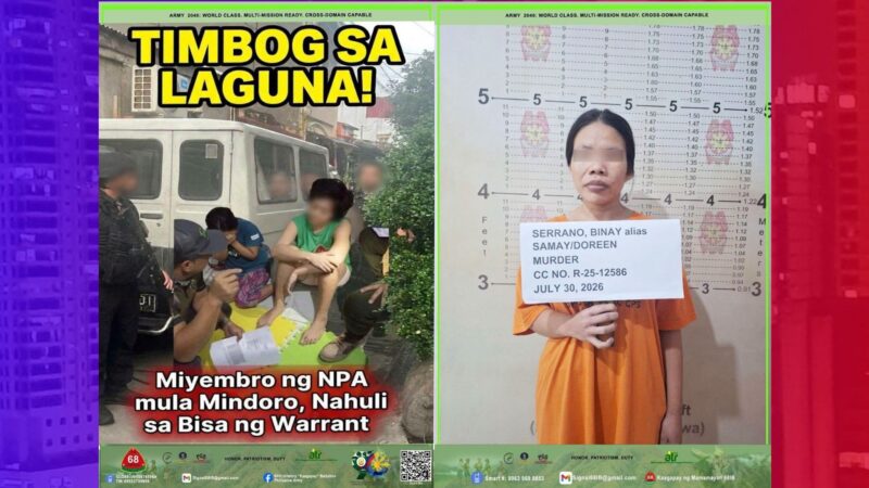 NPA member, dayuhang kasabwat timbog sa Laguna
