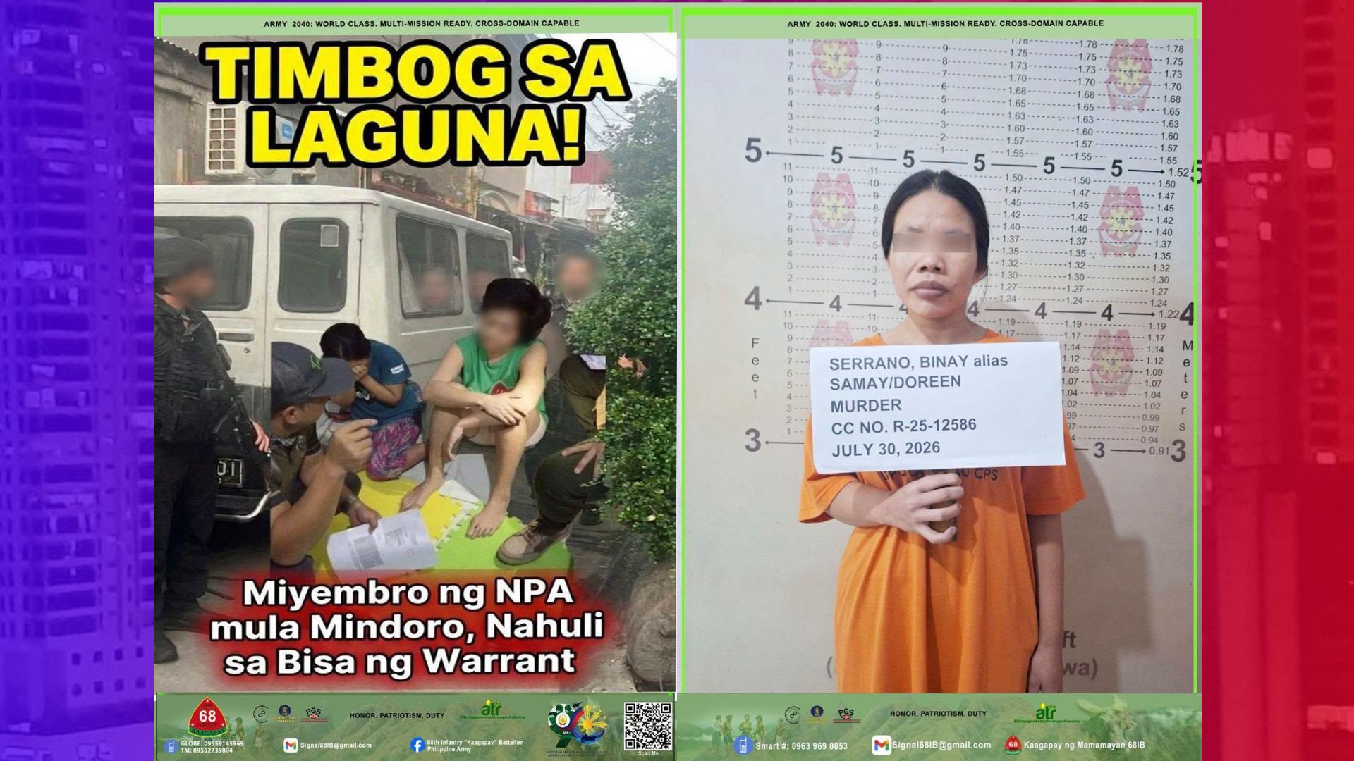 NPA member, dayuhang kasabwat timbog sa Laguna