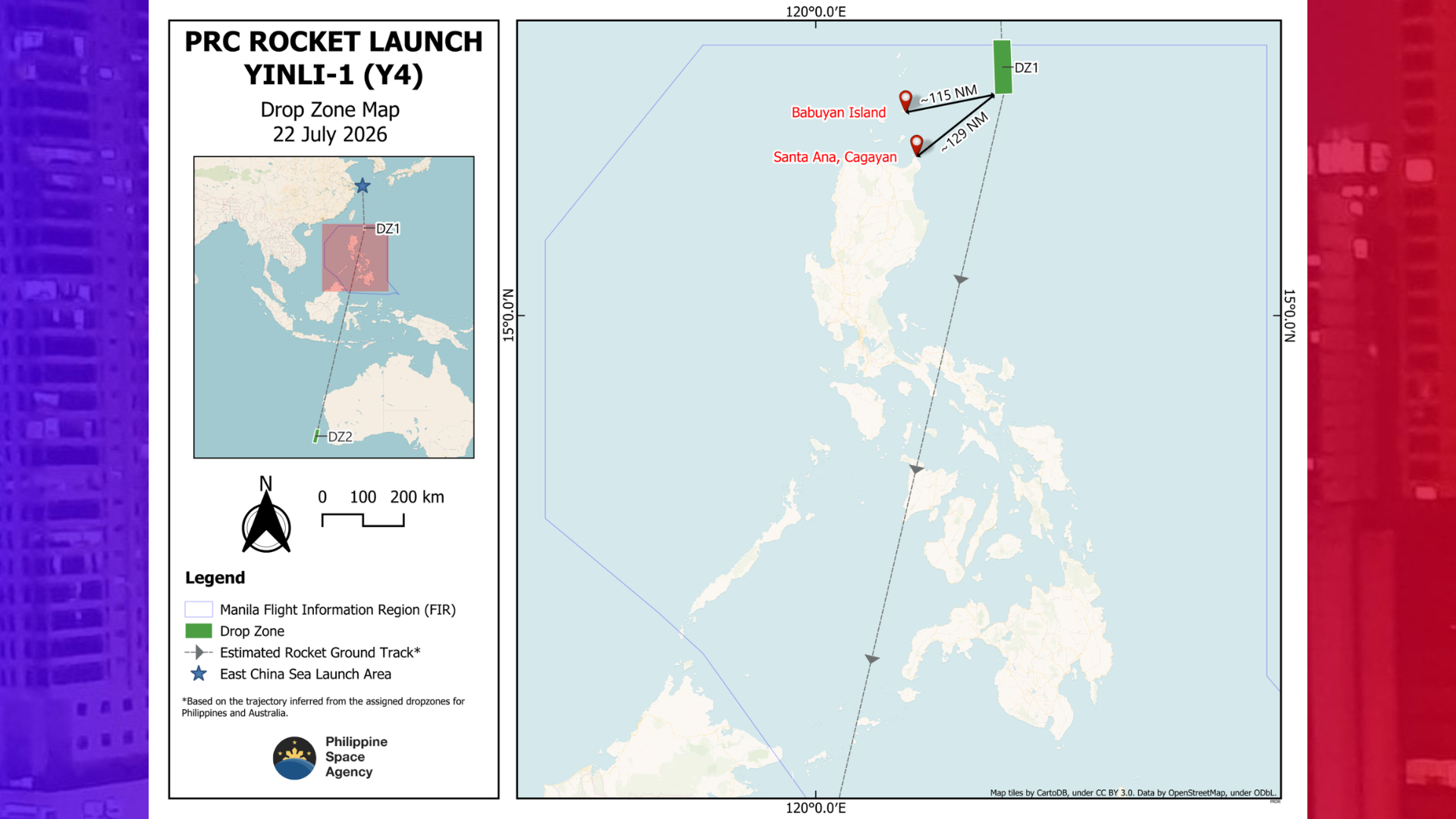 China naglunsad ng rocket; debris posibleng bumagsak sa katubigan ng Northern Luzon