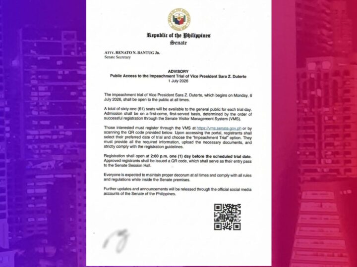 Senado maglalaan ng 61 seats para sa publiko na nais saksihan ang impeachment trial