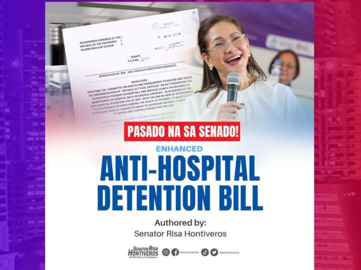 Anti-Hospital Detention Bill pasado na sa Senado