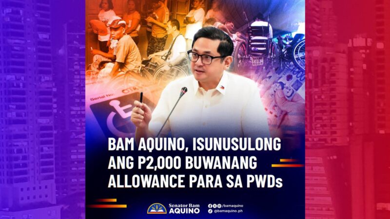 P2,000 buwanang allowance para sa PWDs isinusulong sa senado