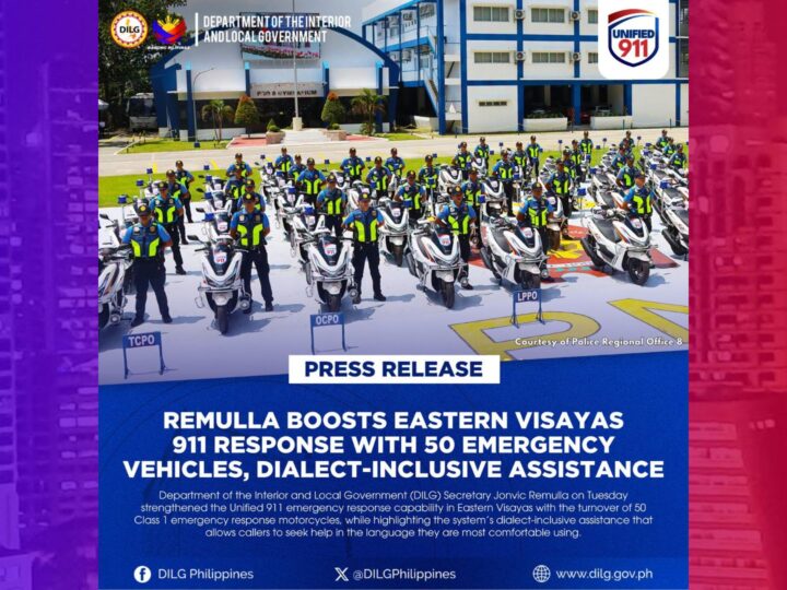 50 emergency vehicles ipinakalat sa iba’t ibang lugar sa Eastern Visayas