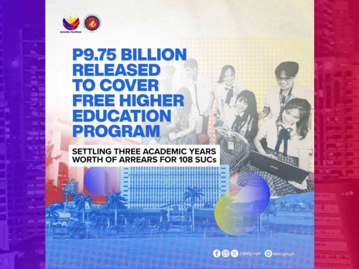 P9.75B pondo para sa Free Higher Education Program, nilbas ng DBM