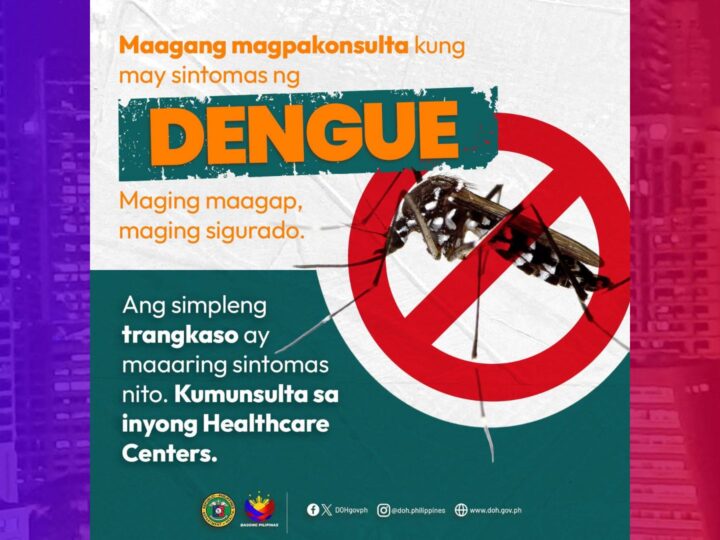 Sintomas ng dengue hindi dapat balewalain – DOH
