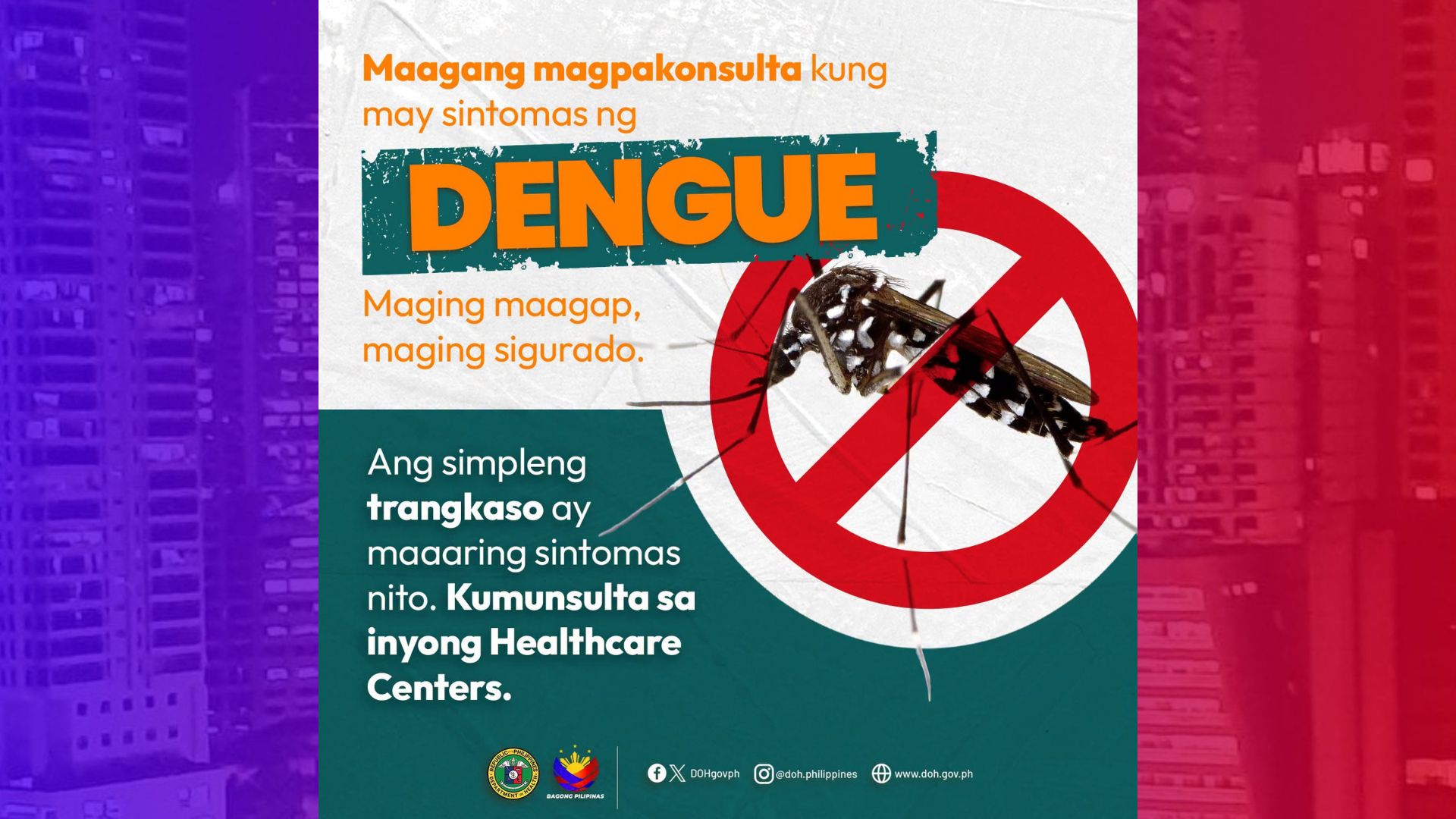 Sintomas ng dengue hindi dapat balewalain – DOH