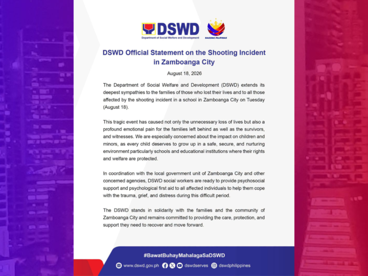 Mga estudyante, guro ng Ateneo de Zamboanga sasailalim sa Psychosocial First Aid – DSWD