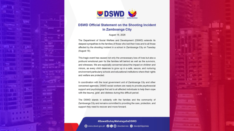 Mga estudyante, guro ng Ateneo de Zamboanga sasailalim sa Psychosocial First Aid – DSWD