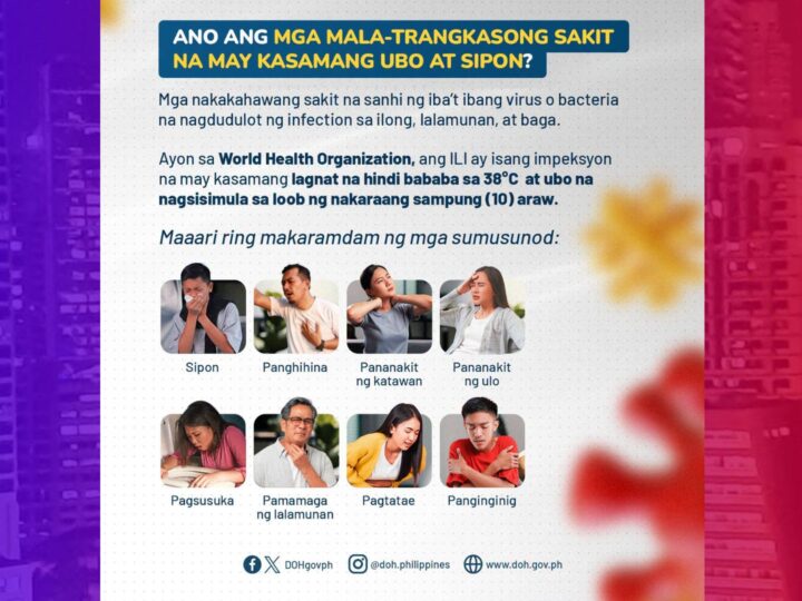 Kaso ng Influenza-Like-Illnesses posibleng tumaas pa ayon sa DOH