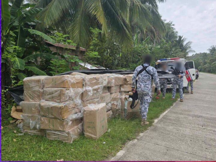 P5M halaga ng puslit na yosi na-recover ng Coast Guard sa Davao Oriental