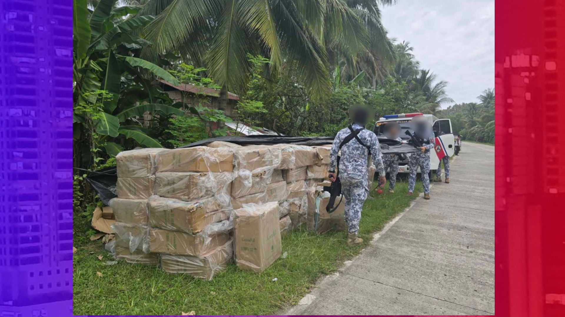 P5M halaga ng puslit na yosi na-recover ng Coast Guard sa Davao Oriental