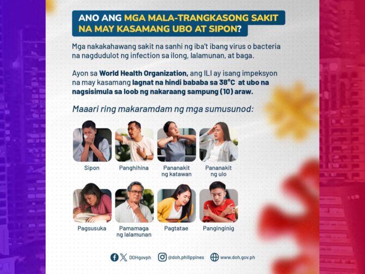 Kaso ng influenza-like illness sa bansa tumaas sa unang dalawang linggo ng Agosto