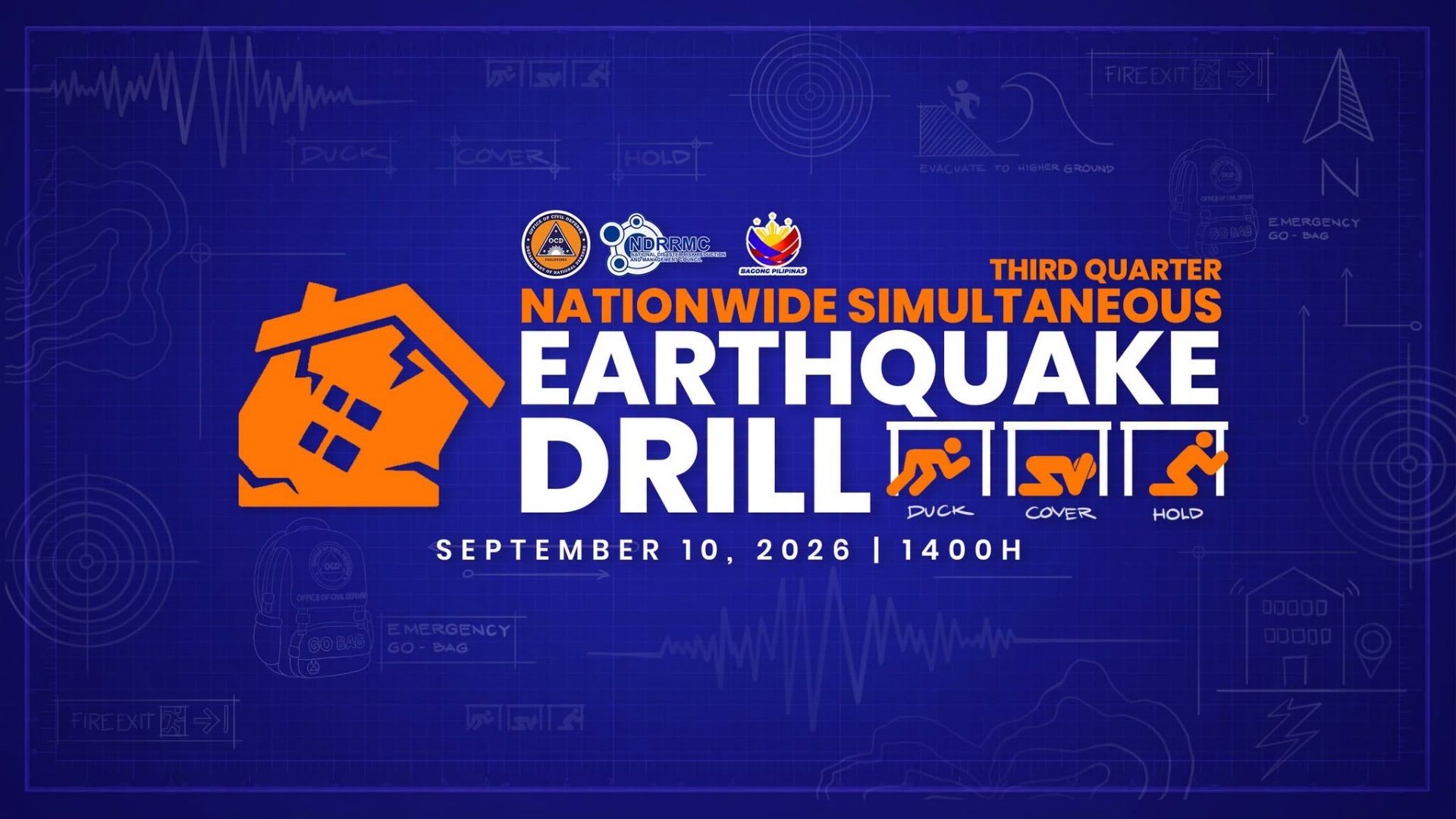 Nationwide Earthquake Drill ikakasa ng OCD sa Sept. 10