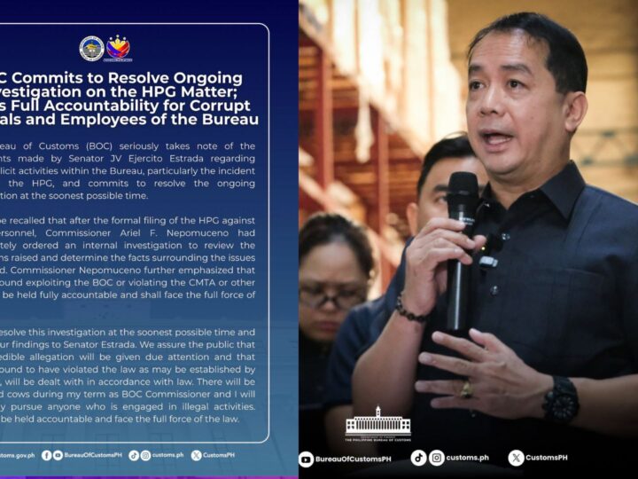 Walang “sacred cows” ayon kay Customs Commissioner Ariel Nepomuceno