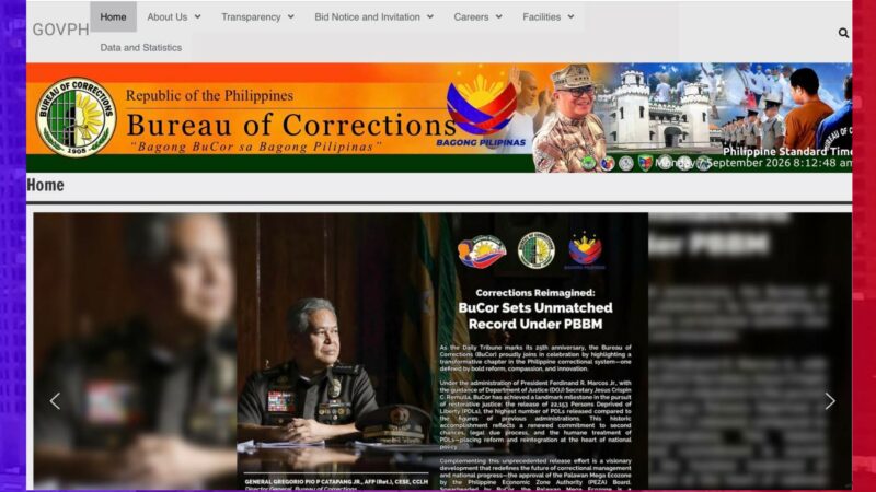 BuCor nagbabala sa publiko at aplikante laban sa dalawang pekeng recruitment websites