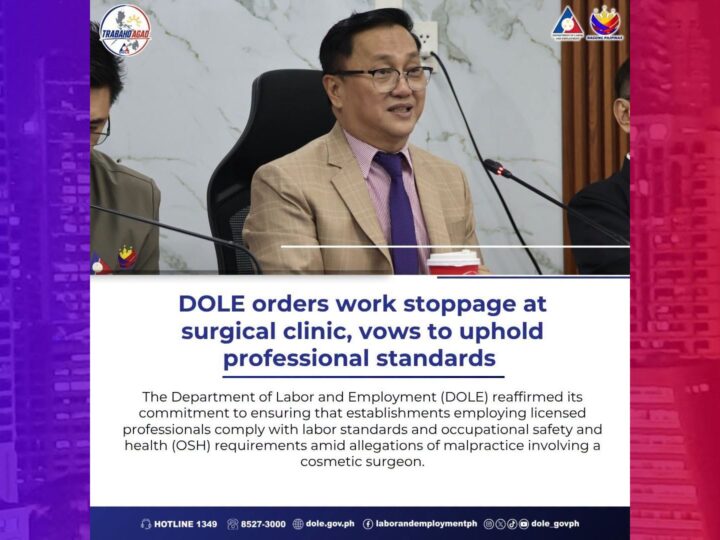 DOLE nag-isyu ng work stoppage order sa clinic ng cosmetic surgeon na si Doc Yappy