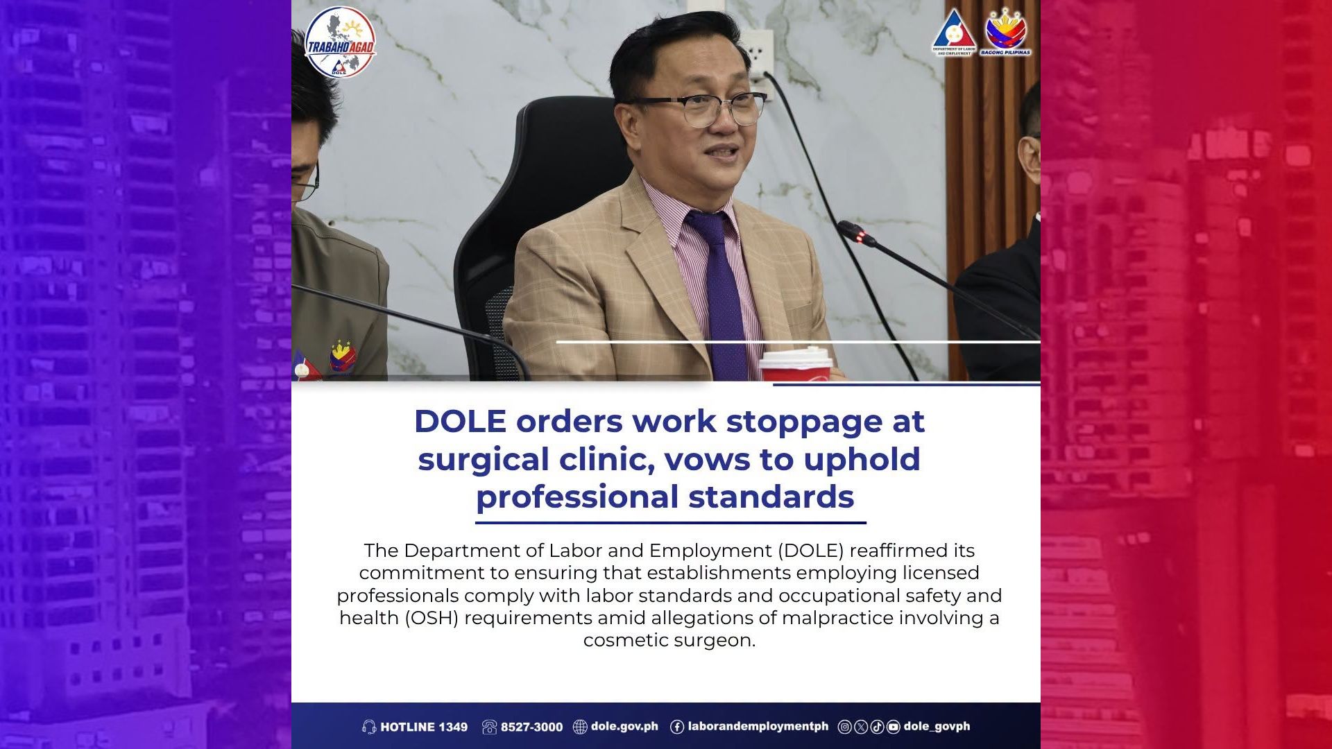 DOLE nag-isyu ng work stoppage order sa clinic ng cosmetic surgeon na si Doc Yappy