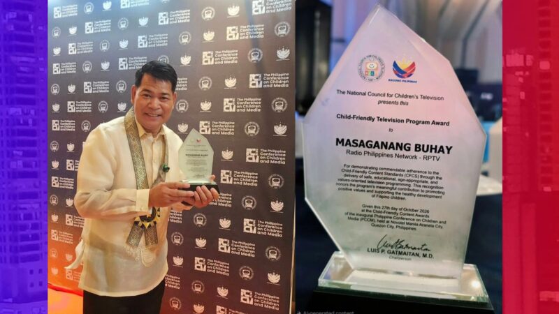 Programang “Masaganang Buhay” kinilala bilang Child-friendly Program ng NCCT