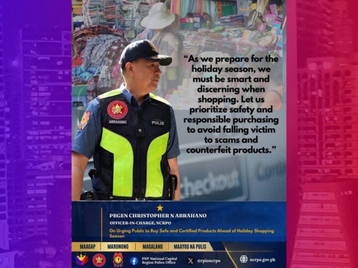NCRPO, hinimok ang publiko na bumili ng ligtas at sertipikadong mga produkto sa papalapit na Holiday shopping season