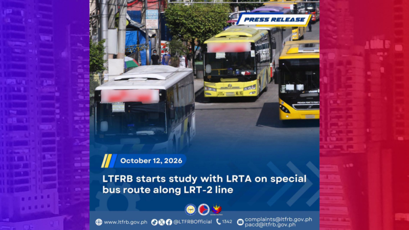 Espesyal na ruta ng bus para sa mga pasahero ng LRT-2 pag-aaralan ng LTFRB